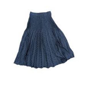 Max Studio Navy A-Line Skirt